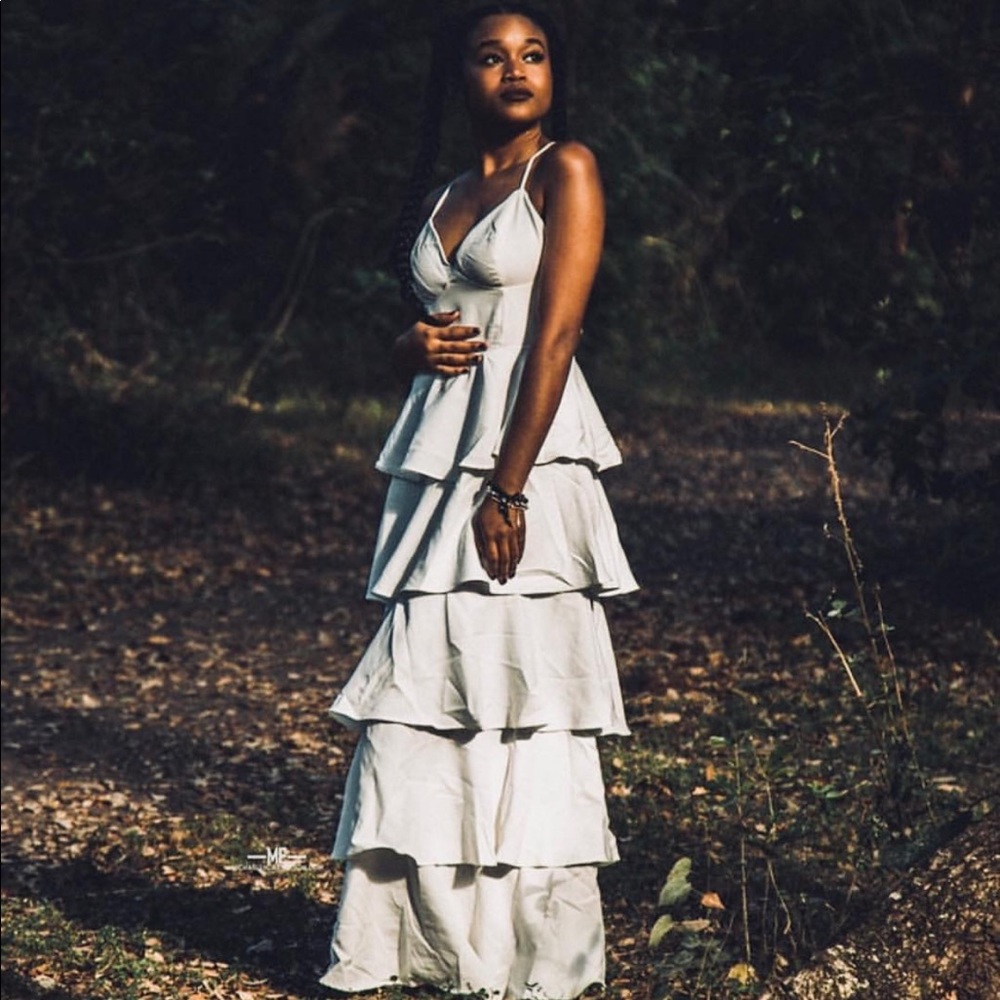 Tea & Cup Ruffle Gown
